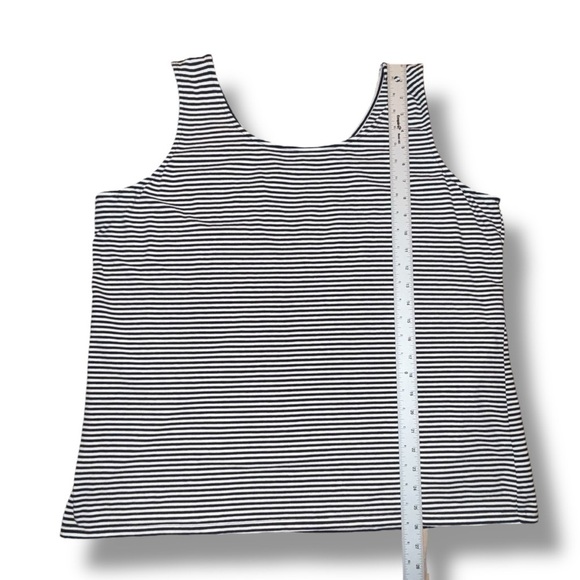 TALBOTS 180 Two-Way Tank Belleville Stripe - INDIGO BLUE/WHITE 2X - Picture 9 of 12